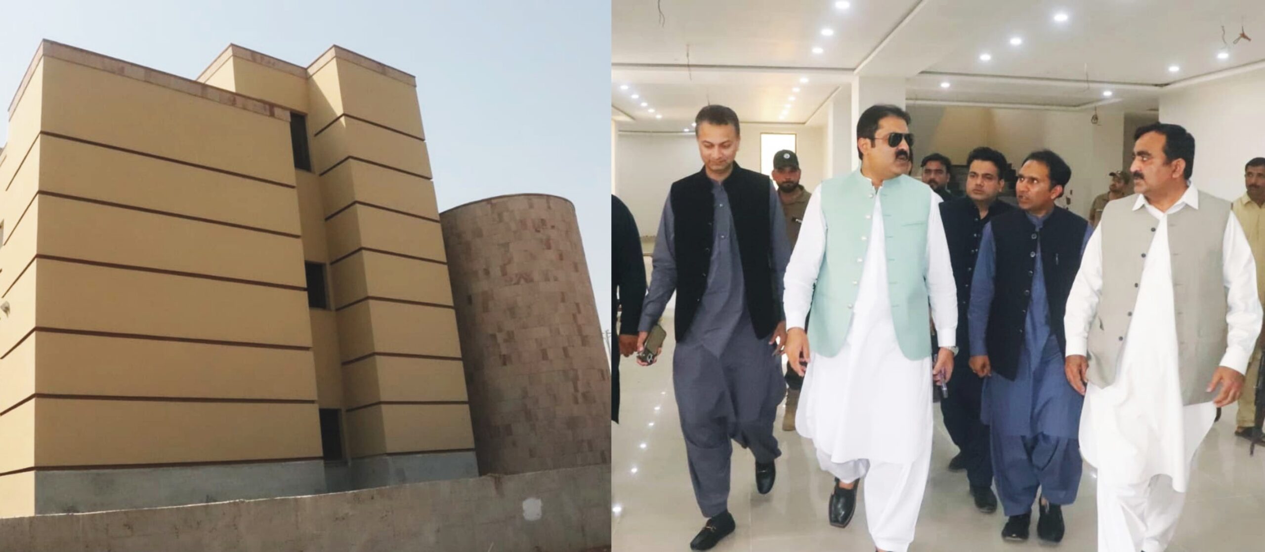 کمشنر عرفان علی کاٹھیا کاپنجاب کونسل آف دی آرٹس کی زیرِ تعمیر عمارت کا دورہ